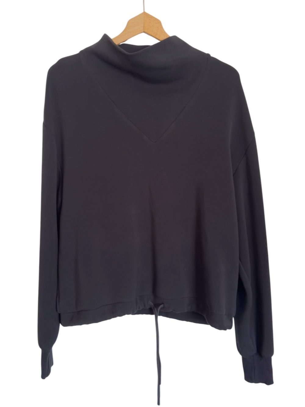 Varley Womens Black Betsy Funnel Neck Sweatshirt size M